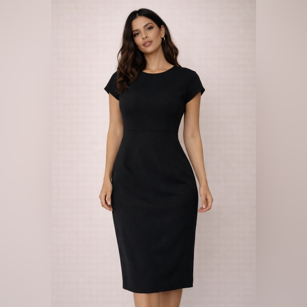 Anne Klein Classic Black Midi Dress